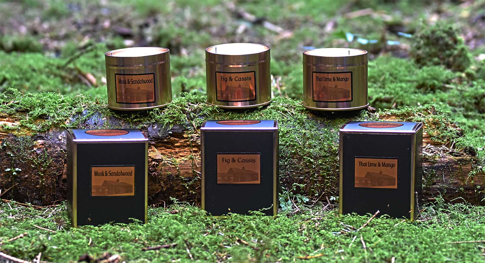 candles boxes woods