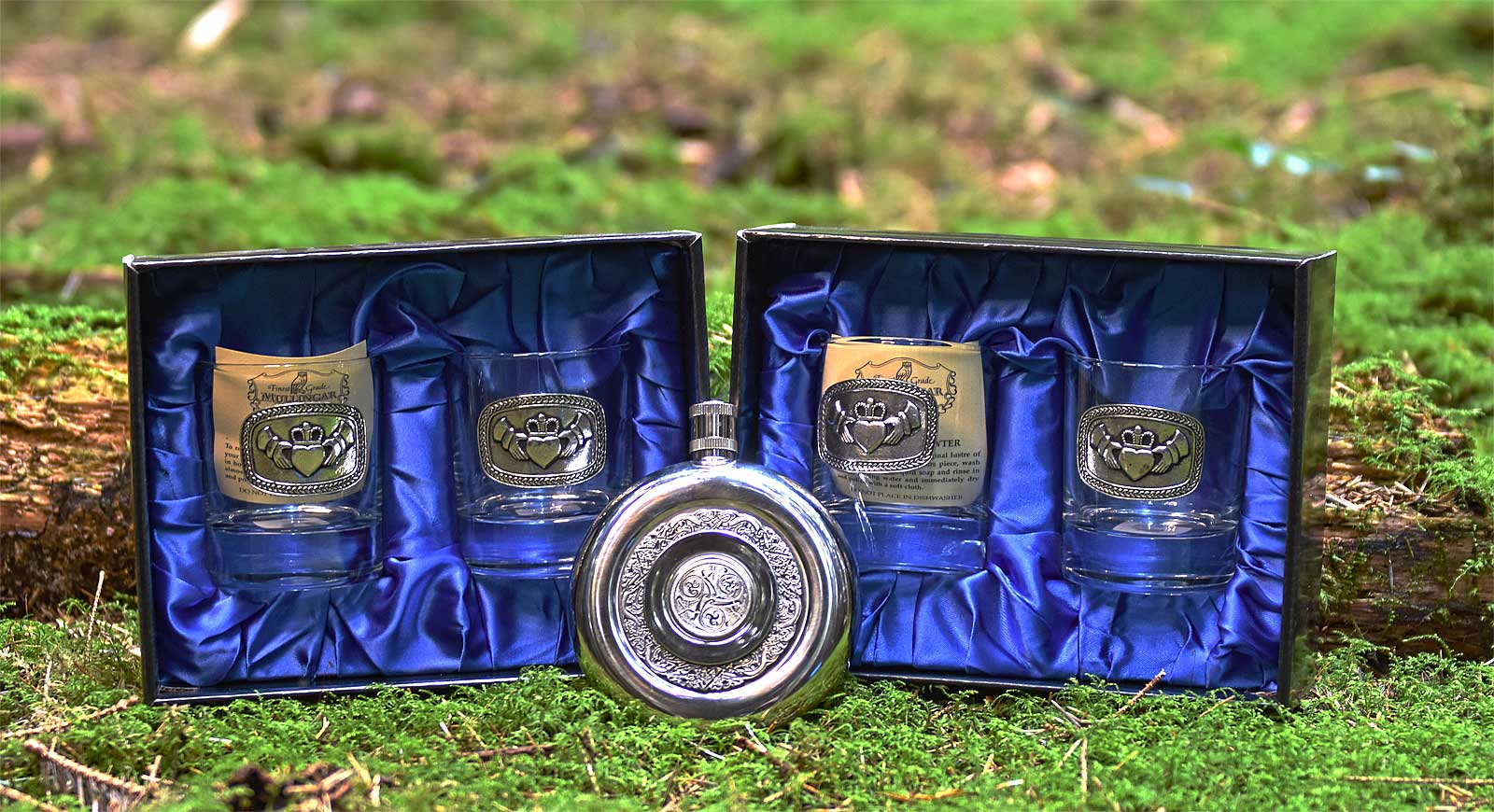 flask goblets woods