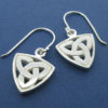 Silver Trinity Knot Border Drop Earring