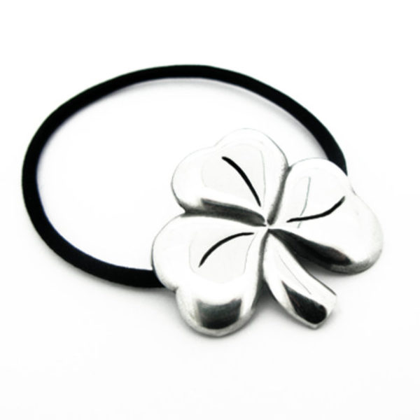 Shamrock Emblem Pewter Hair Bobbin