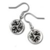 Four Spirals Celtic Design Pewter Earrings