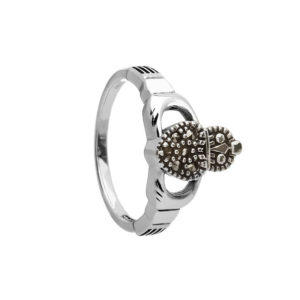 Claddagh Ring with Marcasite