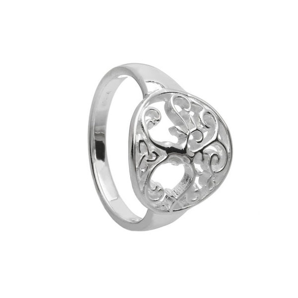 Tree of Live Celtic Silver Ring