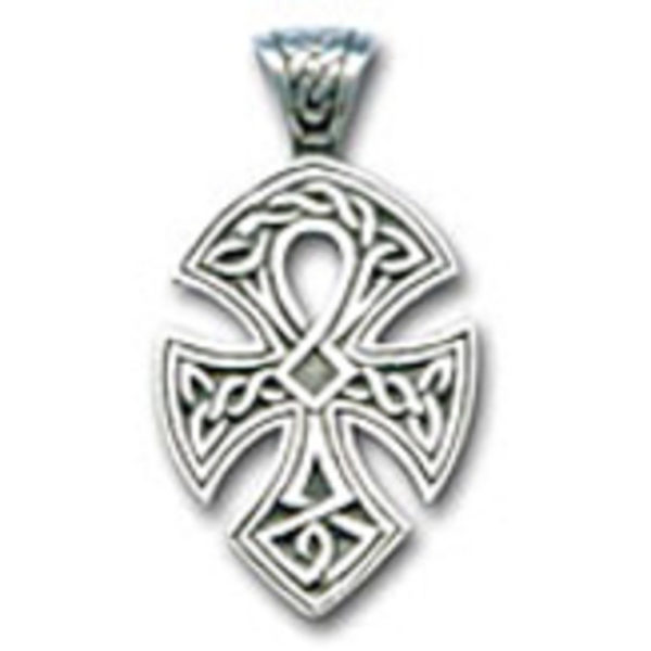 Woven Celtic Cross Peweter Choker