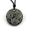 Celtic Spiral Design Pewter Choker