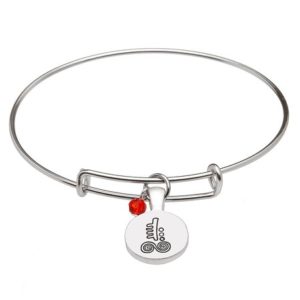 July Silver Plated Celtic Astrology Bangle