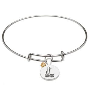 November Silver Plated Celtic Astrology Bangle