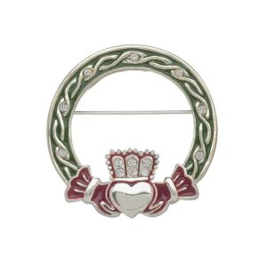 Irish Dance Brooch with Claddagh Design