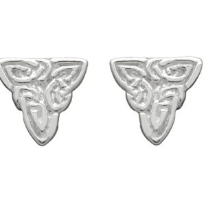 Celtic Triangle Stud Earrings in Sterling Silver