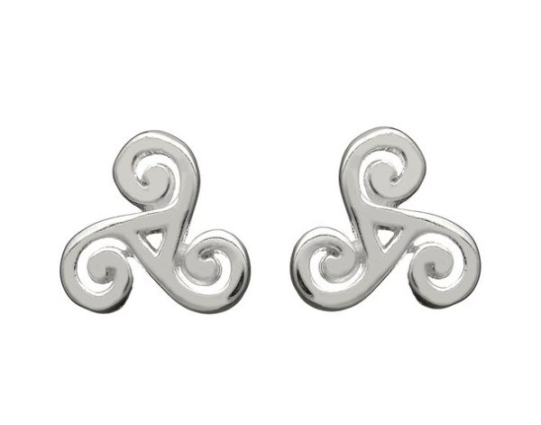 Triple Spiral Stud Earring Small
