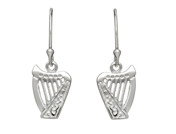 Harp Drop Earring in Sterling Silver