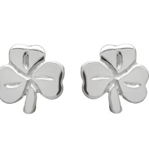 Sterling Silver Shamrock Stud Earring