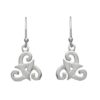 Tribal Spiral Drop Earring In Sterling Silver