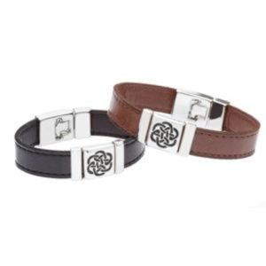 Strap Type Wristband with Eternal Knot Celtic Design