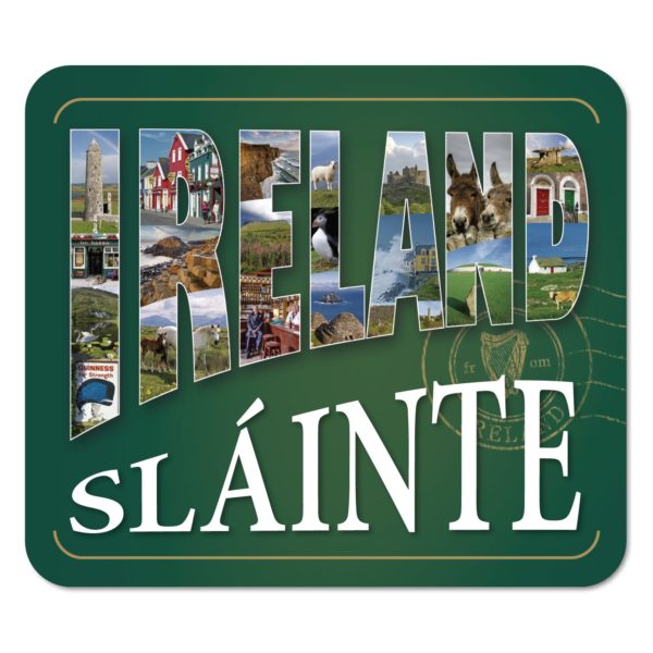 Ireland in Text Sláinte Coaster