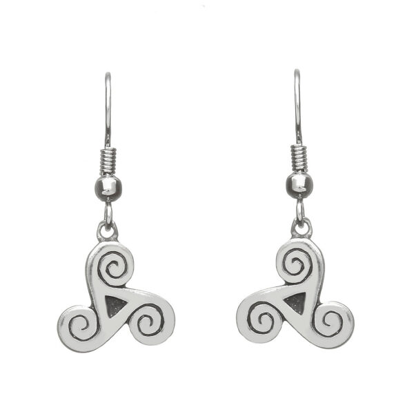 CELTIC LEGEND TRIPLE SPIRAL EARRINGS