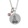 SILVER PLATE OCTOBER ASTROLOGY PENDANT