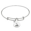SILVER PLATE APRIL ASTROLOGY BANGLE
