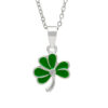 SILVER PLATE SHAMROCK PENDANT