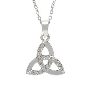 SILVER PLATE CZ TRINITY PENDANTS