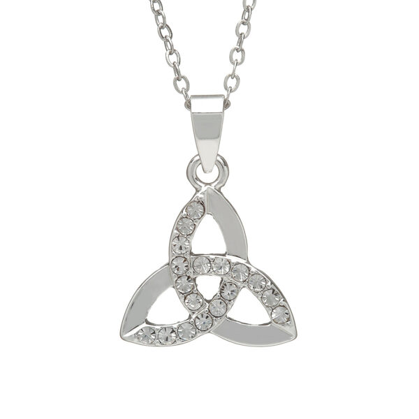 SILVER PLATE CZ TRINITY PENDANTS