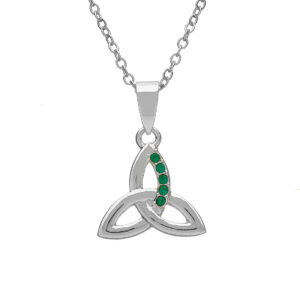 SILVER PLATE CZ TRINITY PENDANTS