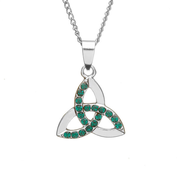 SILVER PLATE CZ TRINITY PENDANTS