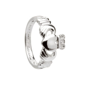 SILVER PLATE CLADDAGH RING